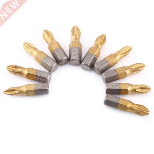 10Pcss Bit Titanium Coated 1/4