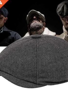 New Strpe Beret Hat Brtsh Style Classc Retro Newsboy Hat