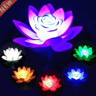 LED Waterproof Floating Lotus Light Battery Operated Flower