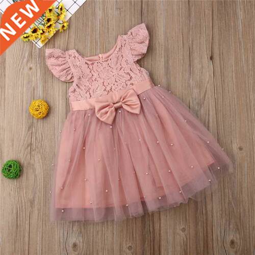 Toddler Kids Baby Girl Princess Dress Summer Lace Pink Tulle