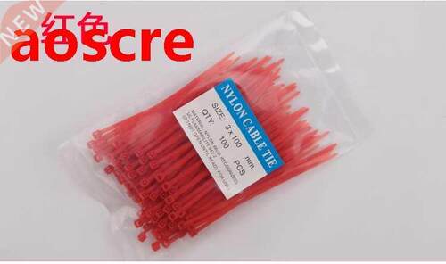 Red Nylon tie belt X100 color environmental protection plas