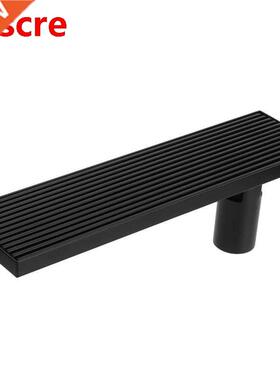 Black 30cm Bathroom Floor Drain Strainer 304 Stainless Steel