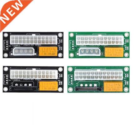 5/10PCS 24Pin to 4Pin/SATA Dual PSU Power Supply Sync Adapte