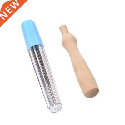 7 Pcs Felting Needles Holder Wooden Handle Wool Felting