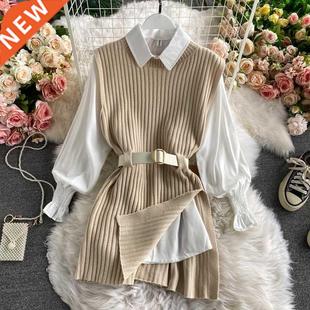 women& knitt spring shirt 2021 sleeve 9;s autumn lantern