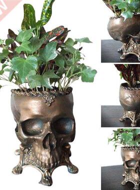 Skull Flower Pot Resin Handmade Crafts Ornament Creative