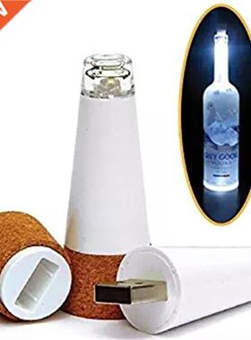 1 Pcs SB Rechargeable LED Wine Bottle Light Creative Hexagon