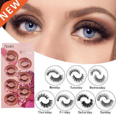 7 Pairs Artificial Eyelash Separated Pack Three Dimensional