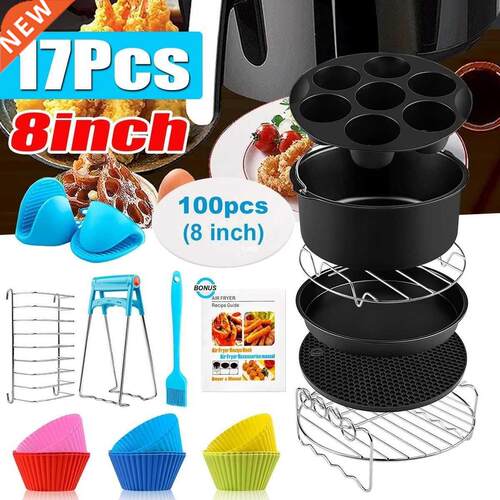 Air Fryer Accessories 8 Inch 17x 适用于 Airfryers 4.2QT 5.3Q