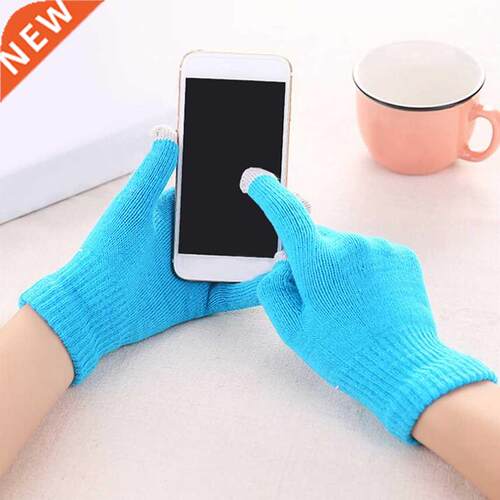 Unisex Women Men Touch Screen Winter Wrist Gloves Warm Glove