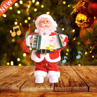 Cute Santa Claus Doll Electric Christmas Ornament with Music