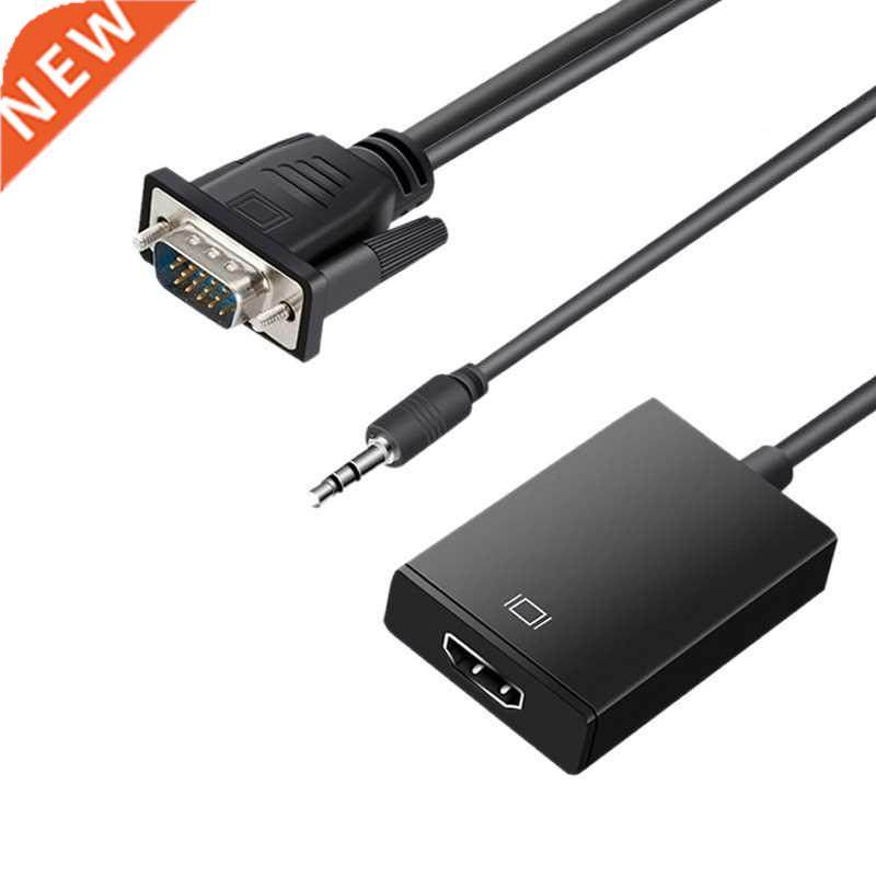 VGA To HDMI-compatible Converter Adapter Output 1080P HD wit