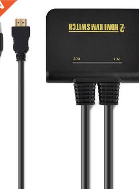 1X2 Port USB HDMI KVM Switch Switcher With Cable for Monitor