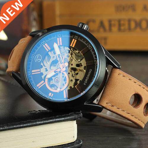 Forsining Top Brand Men's Exposed Mechanical Watch Vintage S