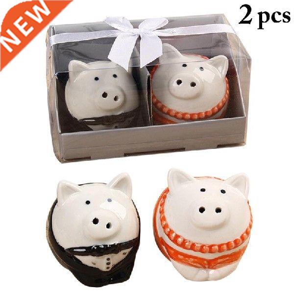 2pcs ng Bottle Set Ceramc Lovely Pg Spce Salt