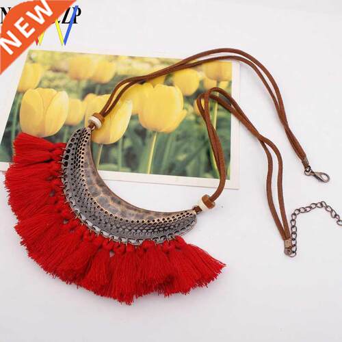 Necklace Women Big Ethnic Long Choker Boho Vintage Jewelry