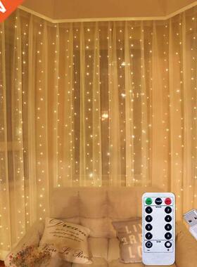 Festoon LED Curtain Garland on The Window USB Powered Fairy