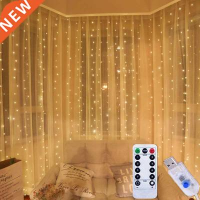 Festoon LED Curtain Garland on The Window USB Powered Fairy