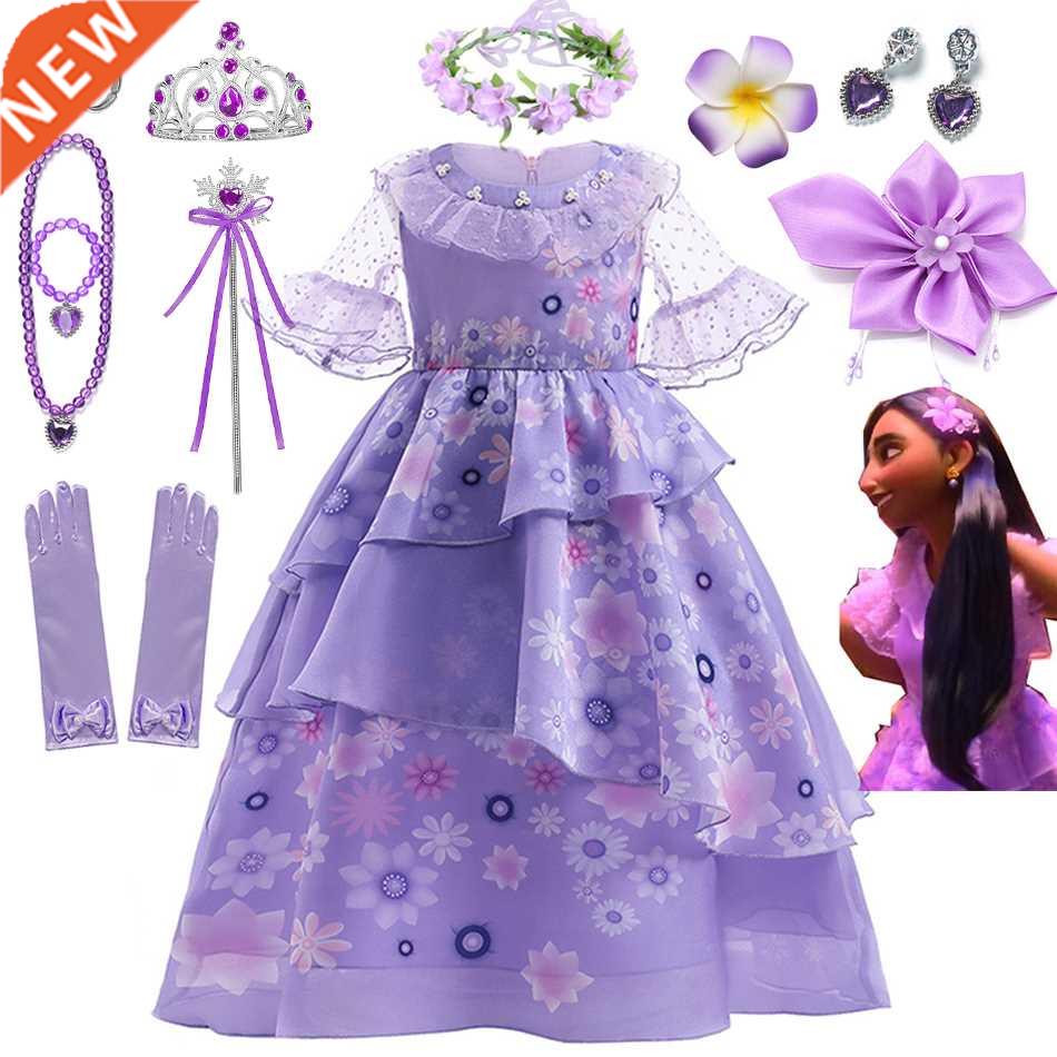 Girls Encanto Princess Dress Costume for Girl Kids Cosplay I