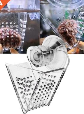 Aquarium Red Worm Feeder Fish Tank V-Shape Fish Feeding Cup