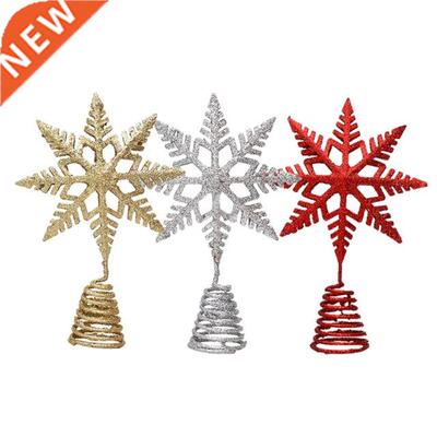 Christmas Tree Topper Star Snowflake Glitter for Xmas Tree T