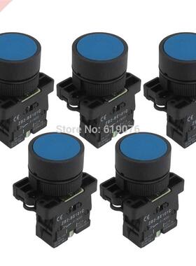 22mm 1 NO N/O Blue Sign Momentary Push Button Switch 600V 10