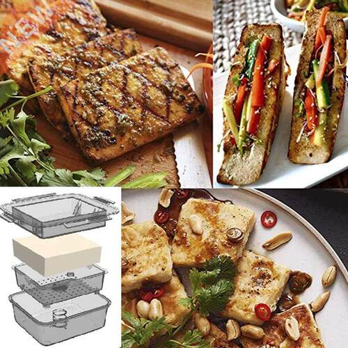 Tofu Press Presser Drainer Gadget Built-in Drainage Water