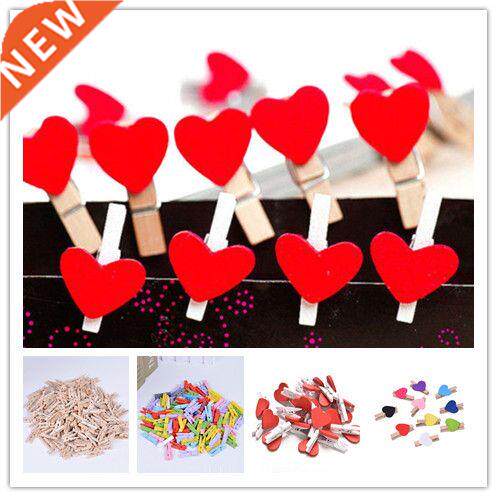 10/20/50Pcs  Mn Wooden Clps Handmade Craft Decoratve