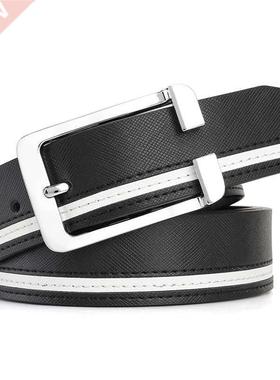 Designer Men's Belt White Korean Hot-selling Style Leather S