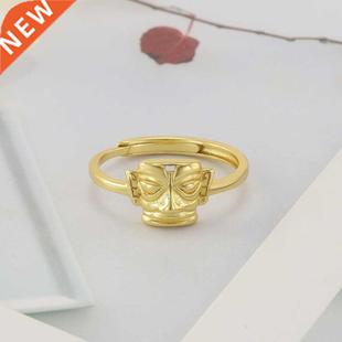 2021 Newly Arrived Ethnic Artist Women Ring Human Face Abstr