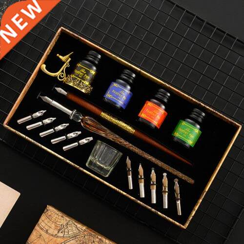 Retro European Star Starry Sky Glass Fountain Dip Pen Set St