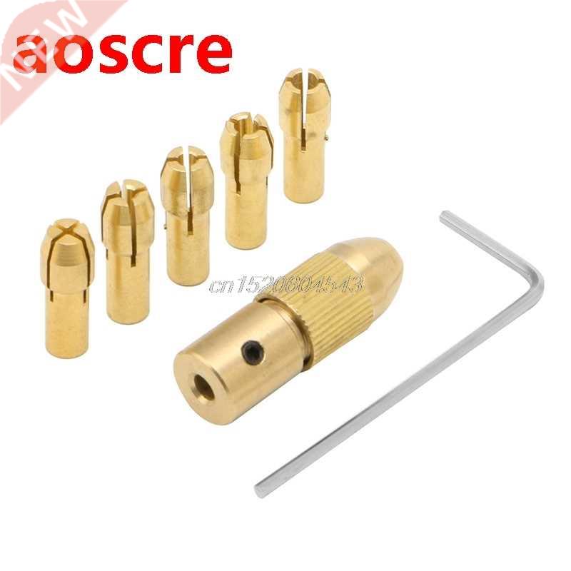 7Pcs 0.5-mm Small Electric Drill Bit Collet Clamp Micro Twi