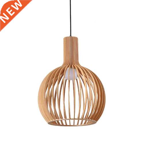 Nordic Black White Wood Birdcage Pendant light For Living Ro
