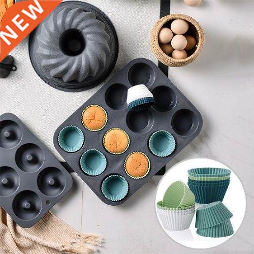 Muffin Silicone Cups Gold Cupcak Liner Cake Wrappers Baking