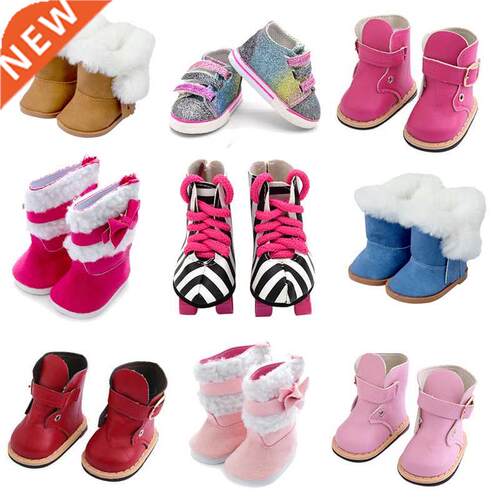 2022 Fashon Leather Boots For 43cm Baby Dolls 17 nch Born