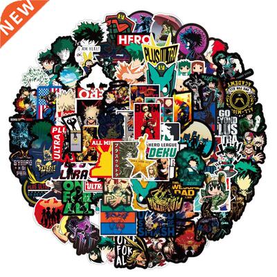 100PCS My Hero Academia Sticker PVC 2.4 3.6in Waterproof Re