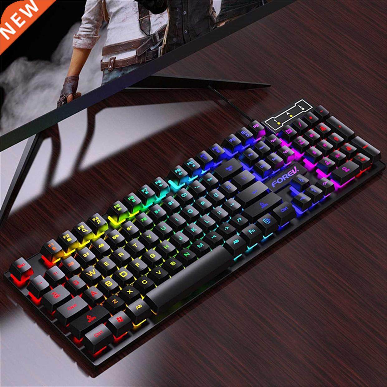 Gaing Keyboard Coputer Keyboard Gaer PC Colorful Rainbow