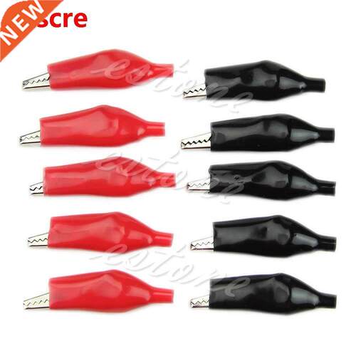 10x Crocodile Test Clip Alligator LeadsFor Electrical Jumper