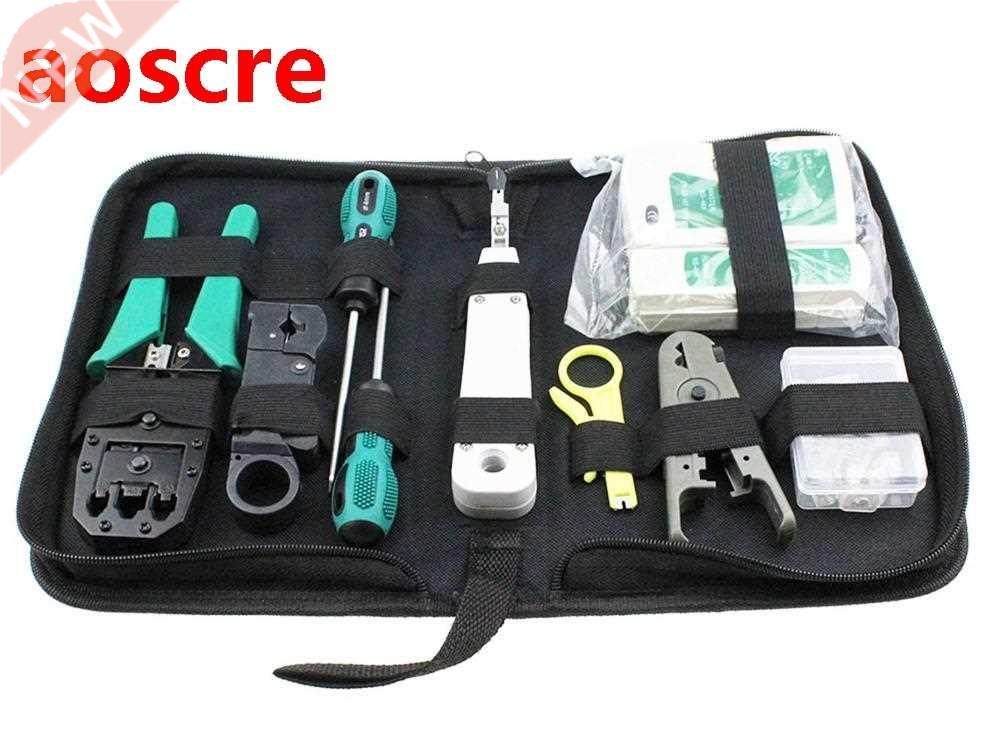 Network Cable Repair Maintenance Tool Kit Set 11 in 1 Portab