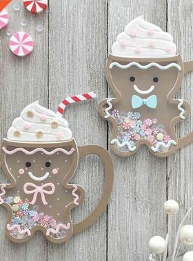 KSCRAFT Gingerbread Man Coffee Mug Shaker Metal Cutting Dies