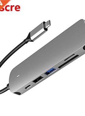 USB C HUB Type C Docking Station 6-In-1 USB 3.0+HDMI-Compati