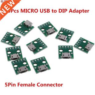 10 pièces MICRO USB à DIP adaptateur 5Pin femelle connecte
