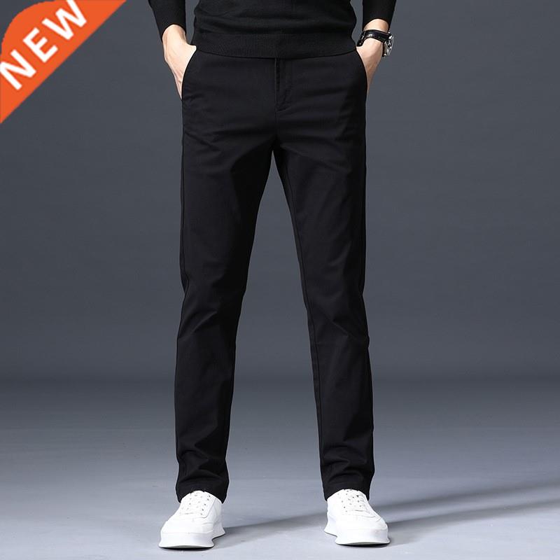 black for pants men Trousers Fashion Casual winter clothes