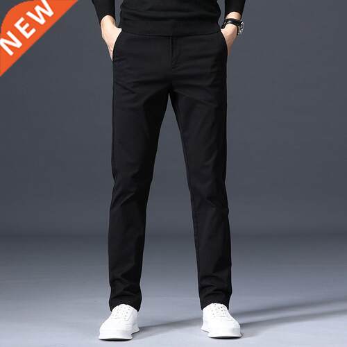 black for pants men Trousers Fashion Casual winter clothes