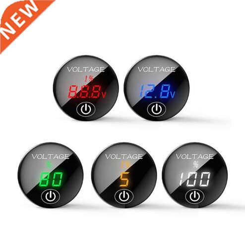 Car Motorcycle DC 5V-48V LED Panel Digital Voltage Meter Bat