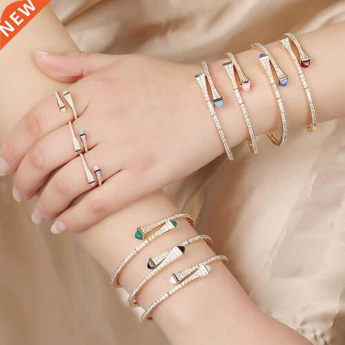 2021 New Romatic Women's Fashion 2 Pcs Bracelet & Ring S