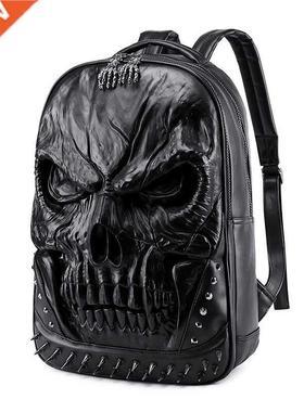 Men's Backpack Men Women Thick Leather Backpacks For Teenage