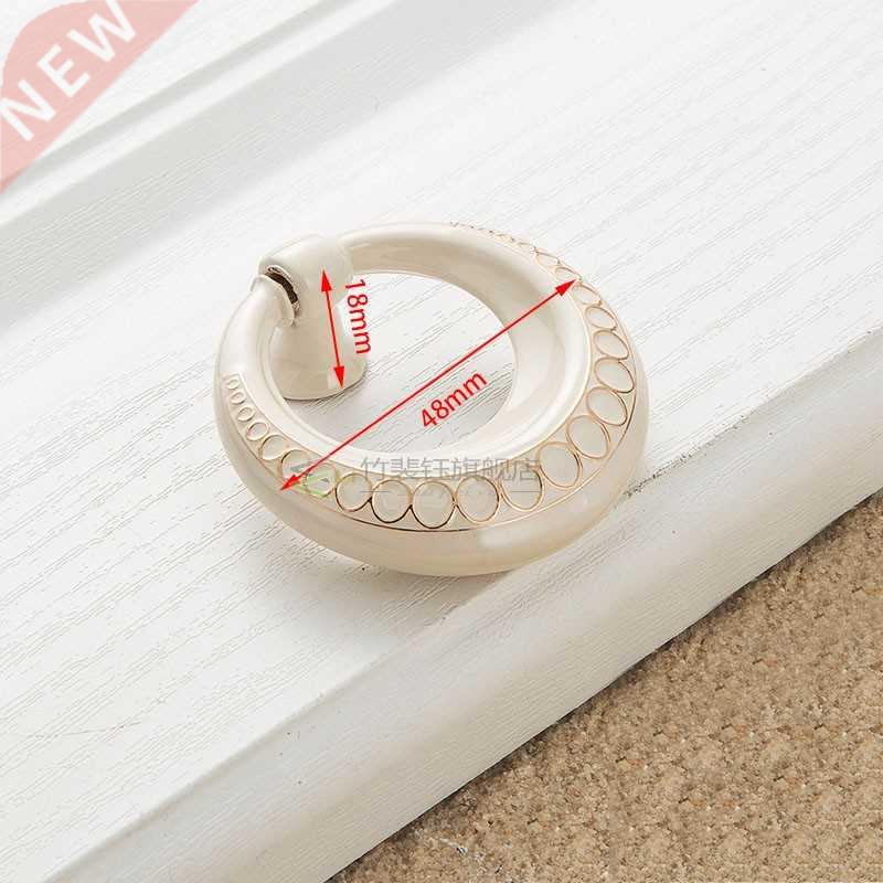 Zinc Aolly Ivory White Cabinet Handles Kitchen board Door Pu