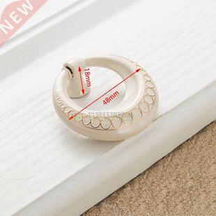 Zinc Aolly Ivory White Cabinet Handles Kitchen board Door Pu