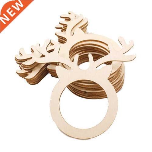 50Pcs Reindeer Antler Place Card Napkin Holder Mini Wooden